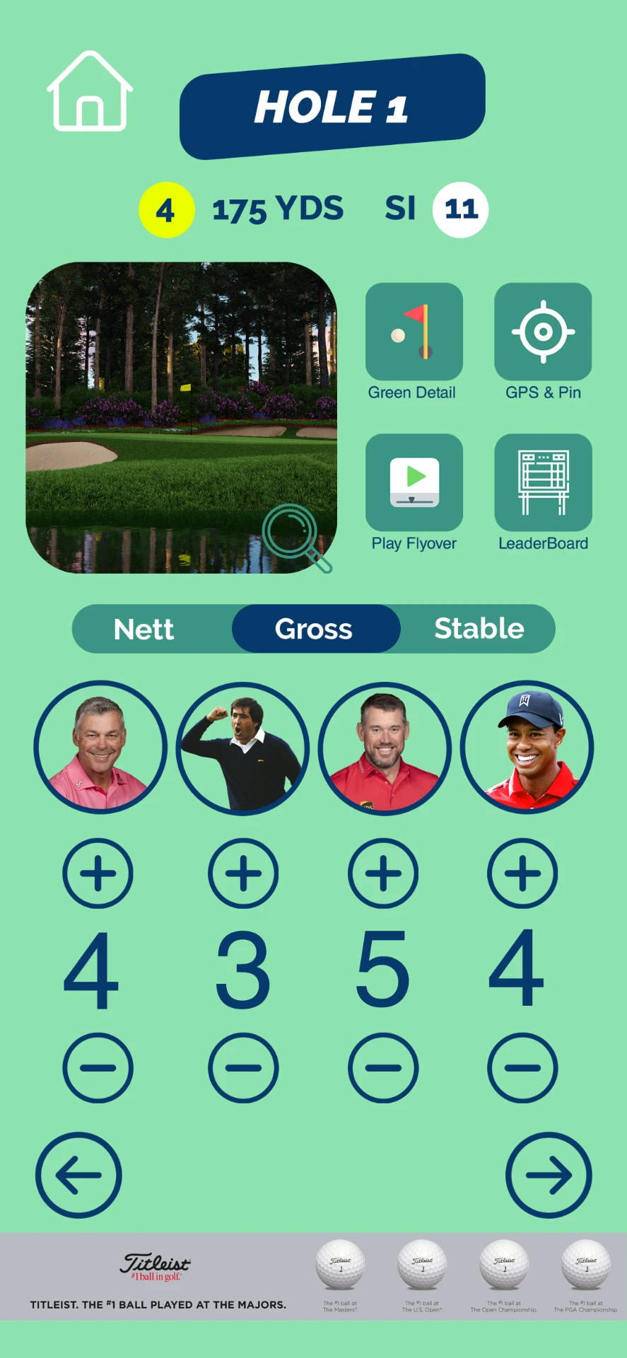 MyCaddie hole scoring screen