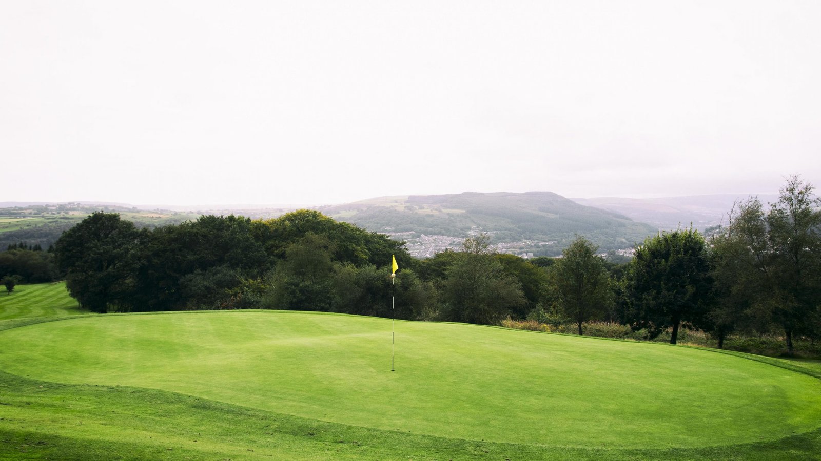A view of the green at Pontypridd Golf Club